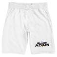 thumbnail image 7 of Black Adam Text Logo Men's White Sleep Pajama Shorts-Large, 7 of 7