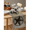 thumbnail image 3 of Hokiten Table Runners 70 Inches Long Dress Scarves, Texas Star Retro Farmhouse Coffee/Dining/Kitchen Table Decor, Holiday Table Runner, Modern Country Stars Abstract 13x70 Inch, 3 of 7