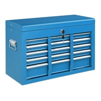 Ktaxon Tool Box, Portable 5 Drawer Steel Toolbox with Top Storage Tray & Carrying Handle, for Garage Trunk Household, Blue