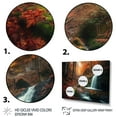 thumbnail image 3 of Designart "Waterfall In Autumn II" Landscape Forest Wall Art For Bathroom, 3 of 5