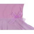 thumbnail image 2 of Leveret Girls Short Sleeve Skirt Leotard Classic Solid Color Color: Purple Size: XS SLIM, 2 of 2