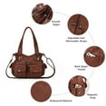 thumbnail image 2 of KL928 Multi Zipper Hobo Purses and Handbags for Women Soft PU Leather Satchel Large, 2 of 7