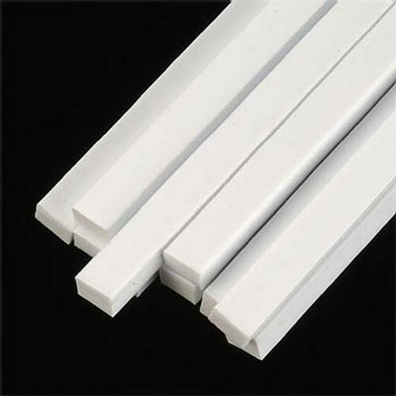 Plastruct Plastic Strip - Pkg of 10, 0.125" H × 0.187" W × 10" L