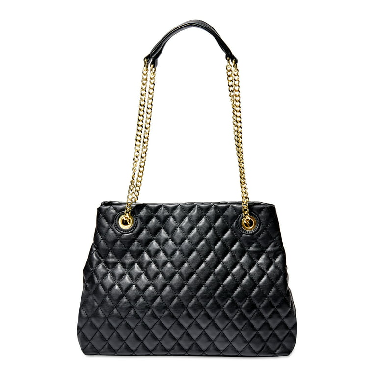 C. Wonder Women's Kimberly Quilted Tote Bag Black 