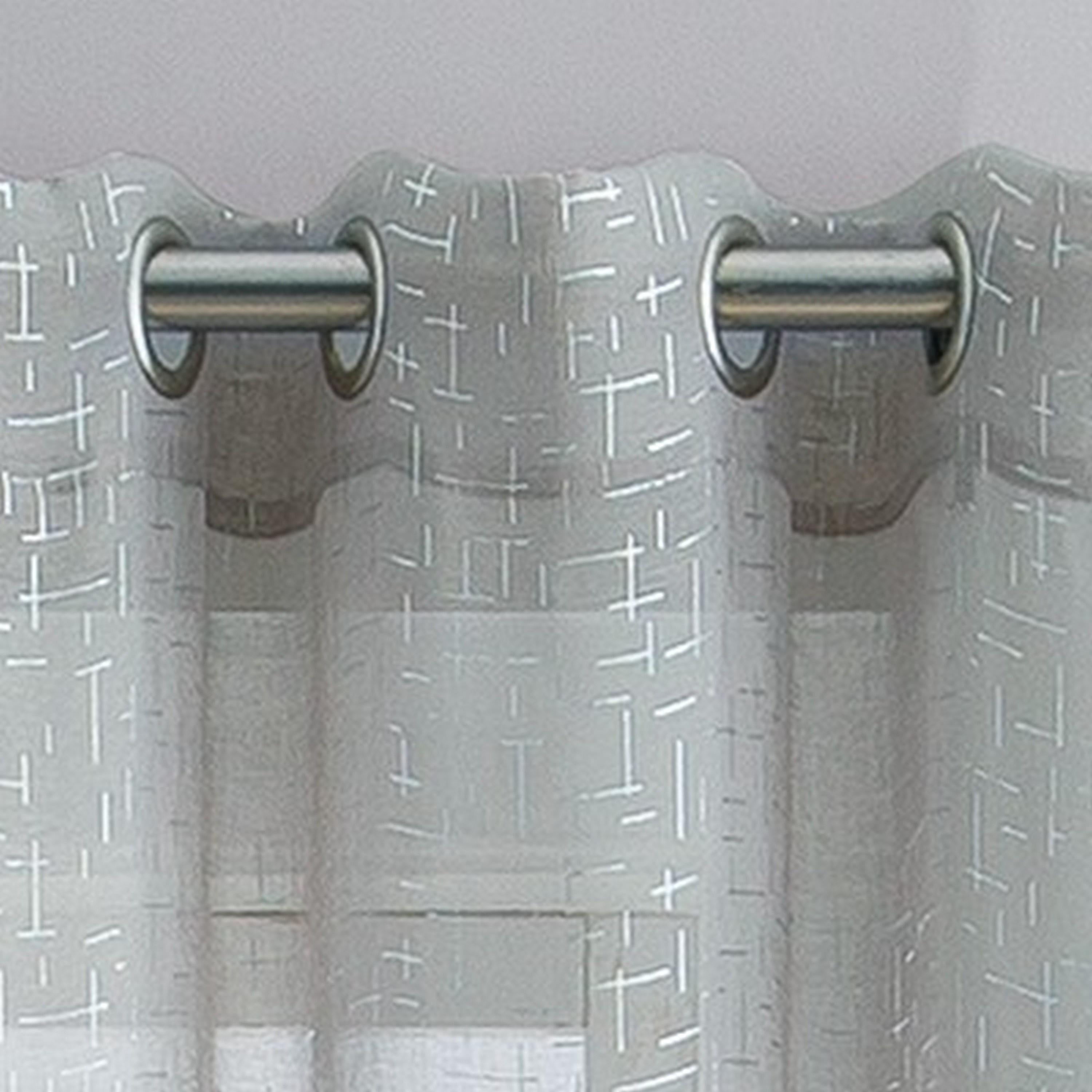 VCNY Home Harlow 2-Piece Grey Metallic Sheer Curtain Panel Set, 38" x 84"