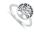 thumbnail image 4 of Cutout Tree of Life Promise Ring .925 Sterling Silver Band Jewelry Female Male Unisex Size 9, 4 of 4