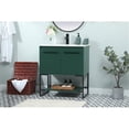 thumbnail image 2 of 30 inch single bathroom vanity in green, 2 of 8