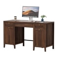 thumbnail image 5 of Joyyskill 52" Executive Desk with Storage Drawer, Farmhouse Home Office Desk with Storage Cabinet Wood Computer Writing Desk, Brown, 5 of 6