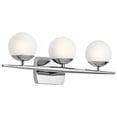 thumbnail image 1 of Kichler 45582CH Jasper 50W 3 Light Halogen Bath Light, Chrome, 1 of 1
