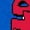 ROYAL BLUE, variant on Garfield - Garf Pixel Square - Toddler & Youth Short Sleeve Graphic T-Shirt