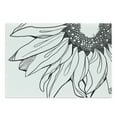 thumbnail image 1 of Leaf Cutting Board, Part of a Sunflower in Black and White Botanical Garden Agricultural Growth Theme, Decorative Tempered Glass Cutting and Serving Board, Large Size, Black White, by Ambesonne, 1 of 1