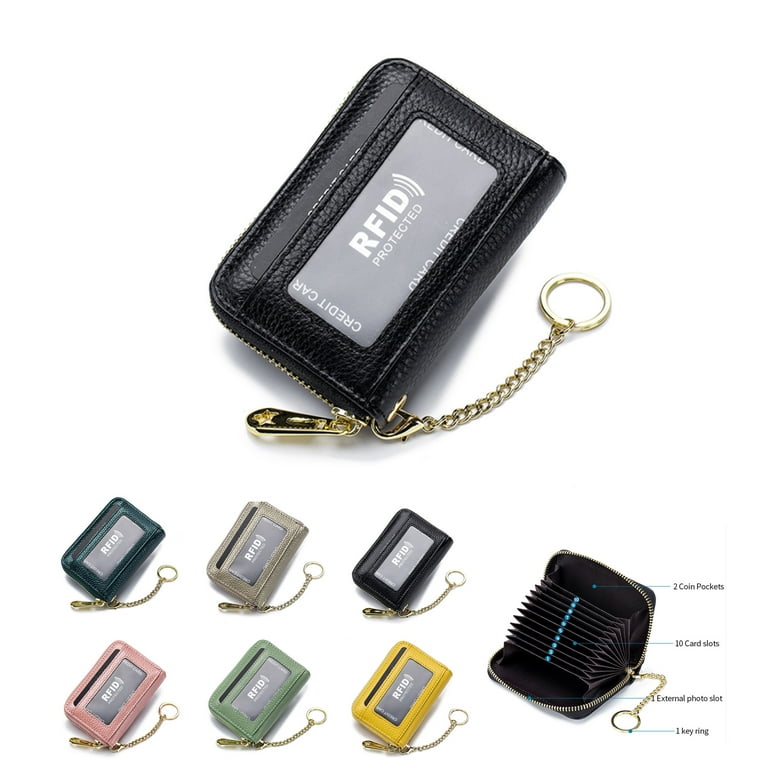 Anti-RFID Scanning Card Holder Blocking Hard Case Wallet,Black