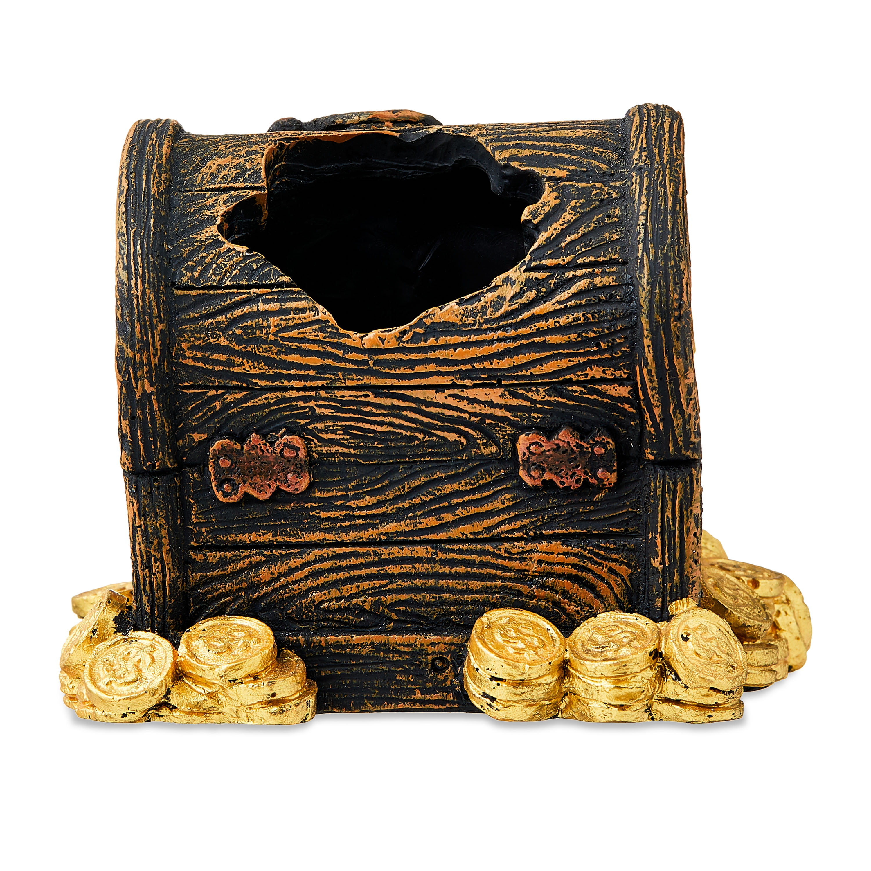 Vibrant Life Treasure Chest Aquarium Decor, Brown, 3.27
