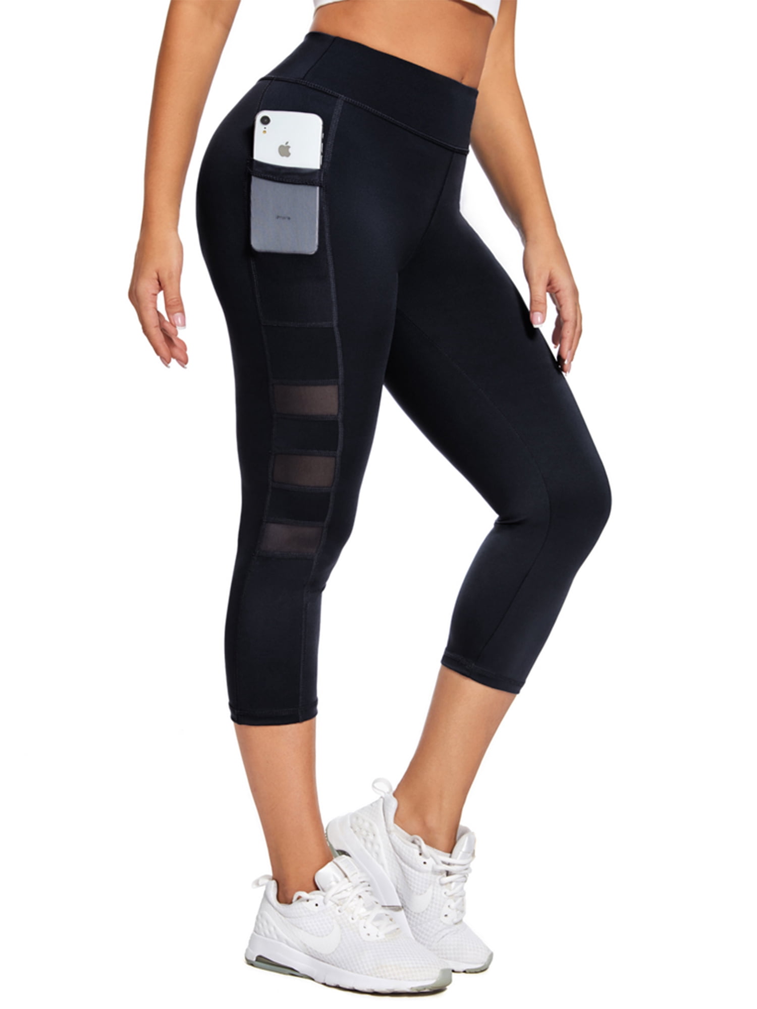 Size Stretch Yoga Gym Pants(Black-3X 
