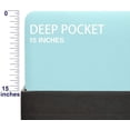 thumbnail image 2 of Twin Microfiber Fitted Bed Sheet Only, Ultra Soft and Wrinkle, Fade, Shrinkage Resistant Deep Pocket Bottom Sheet, Light Blue, 2 of 7