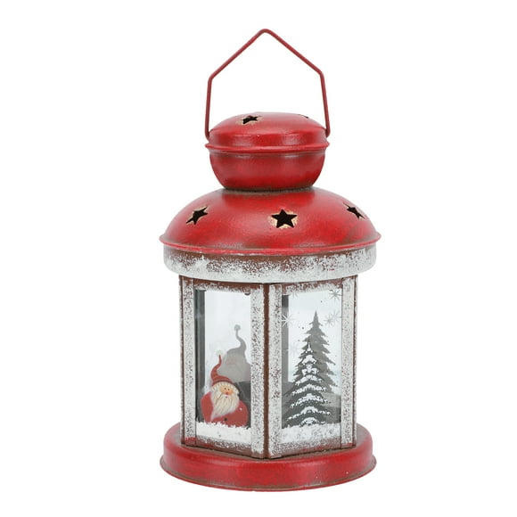 1pc retro hierro a prueba de viento vela a prueba de velas decorativo aleje adorno navideño