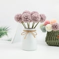 thumbnail image 2 of Hvmvliv Artificial Flowers Simulated Chrysanthemum Plant Fake Flower Bundle Embroidery Ball Wedding Home Hotel Flower Arrangement Decoration Ornament Purple, 2 of 6