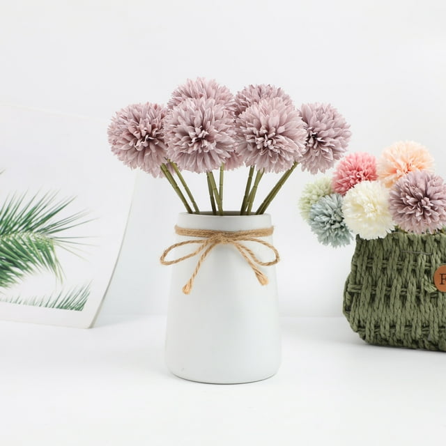 Simulated Table Tennis Chrysanthemum Fake Flower Bundle Embroidery Ball Wedding Home Hotel Photography Flower Arrangement Decoration Ornament