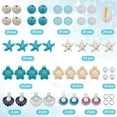 thumbnail image 2 of 1 Box 259Pcs Turtle Beads Starfish Beads Bulk Bohemian Style Summer Ocean Sea Animal Bead Charms Shell Charms Natural Seashell Beads 8mm Round Beads Faceted Beads for Jewelry Making Kits, 2 of 9
