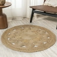 thumbnail image 4 of JONATHAN Y ANSA 5' Round Area Rug, Cassia Jute Boho Circle - Natural, RNF100A-5R, 4 of 7
