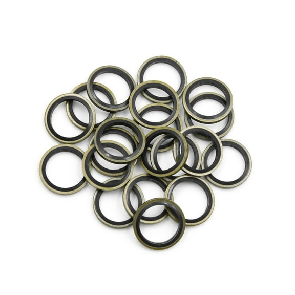 20pcs Engine Oil Crush Washers Drain Plug Gaskets 16mm ID. 22mm OD. for Auto Car