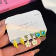 thumbnail image 1 of Uñas con forma de oreja de monstruo demonio, lindas, accesorios de Yiwu, puesto de joyería, uñas con forma de hueso de oreja, divertidos pendientes de aguja de plata con dibujos animados, 1 of 6