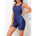 thumbnail image 4 of Charmo Women's One Piece Swimsuit Boyleg Racerback Athletic Training Bathing Suit, 4 of 6