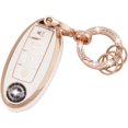 thumbnail image 1 of HAHDAXIA for Nissan Key Fob Cover Soft TPU Girly White Key Fob Cover with Bling Key Fob Keychain Fit for Nissan Altima Armada Maxima Sentra Rogue Pathfinder 4 Buttons Key Fob Case (R-Nisn-4-W, 1 of 6