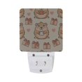 thumbnail image 2 of Capybara Holding Gift Night Light 2 Pack LED Nightlight Plug into Wall Dusk to Dawn Sensor Soft White, 2 of 7