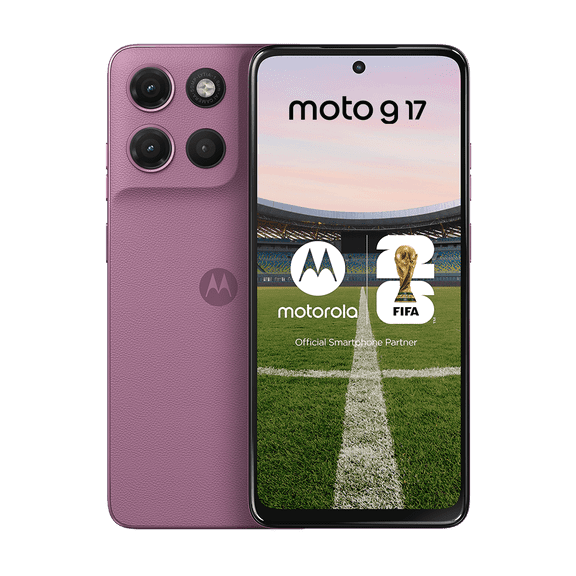 Motorola Moto G17 4G LITE Ai (Compatible with Tmobile Mint Tello & Global) (128GB 4GB) 50MP Sony Cam Dual Sim NFC 6.72" XT2535-2 Latino American Version (Pantone Bordeaux (Rose))