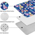 thumbnail image 5 of Pioneer Flower Floral Print Pattern Bathroom Rugs Sets 3 Piece,Toilet Cover Set,Absorbent Non Slip Bathroom Mats Sets with U-Shaped Contour Rug Toilet Rug Set, 5 of 5