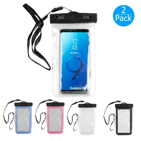 Mobile Phone Case Cover - Waterproof Phone Pouch, EEEKit 2-Pack Universal Cellphone Dry Bag Waterproof Cellphone Pouch Case Cover for Swimming Rafting Boating Snowing Skiing Skating