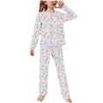 thumbnail image 2 of Geire Kids Pajamas Sets Two Pieces Kids Comfy Lightweight Rabbit Print Long Sleeve Sets with Pockets, 2 of 3