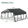 thumbnail image 6 of Tolead Heavy-Duty Galvanized Steel Carport – 20x20 FT All-Weather Shelter for Trucks, Boats & Outdoor Storage, 6 of 6