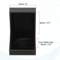 thumbnail image 2 of Coin Display Box Coin Presentation Display Box Coin Box Coin Case with Coin Holder Square Fit 45mm Coin for Silver Dollar Collectors, Black, 2 of 6