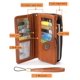 thumbnail image 3 of Womens Wallet Leather Large Capacity Card Holder Zipper Wristlet Wallets for Women-Brown, 3 of 5