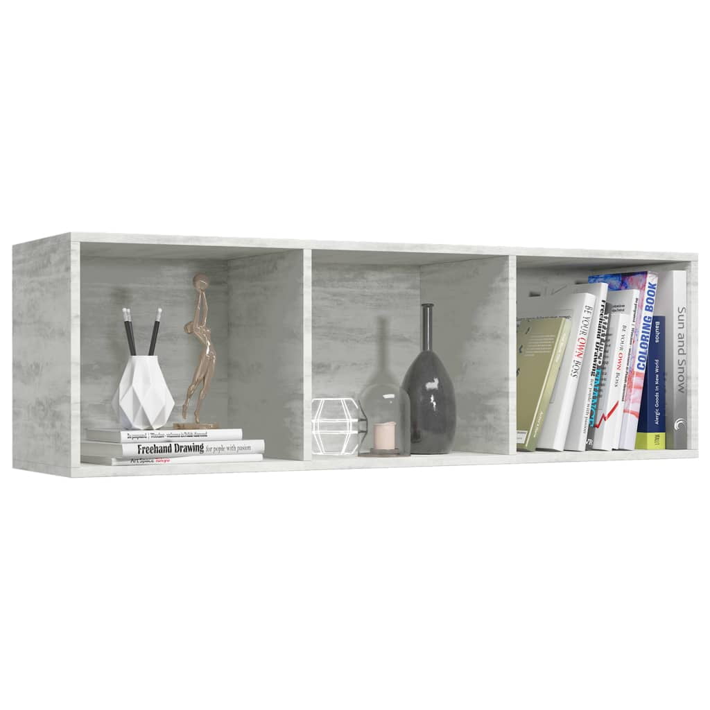 Kepooman 14" Modern 3-Tier Vertical Storage Bookcase for Office Living Room Bedroom, Grey