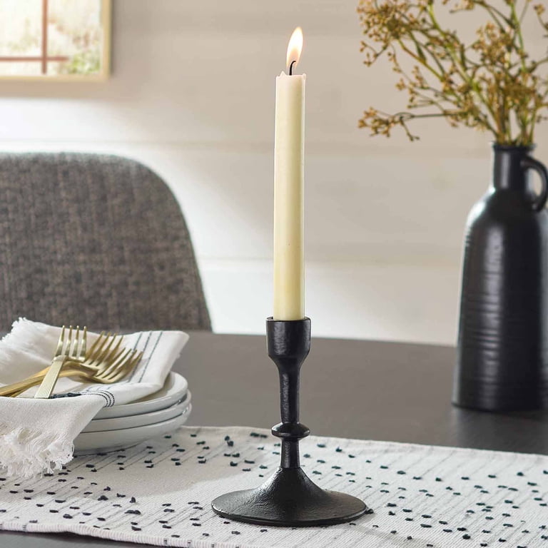 Better Homes & Gardens Black Cast Iron Taper Candle Holders, 4-Pack photo 7