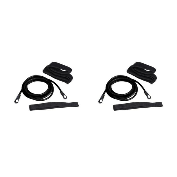 Sonducket Cinturón de resistencia para entrenamiento de natación, Bungee de seguridad ajustable con bolsa de malla, regalos de natación reutilizables Negro 2piezas Sonducket CBP581880