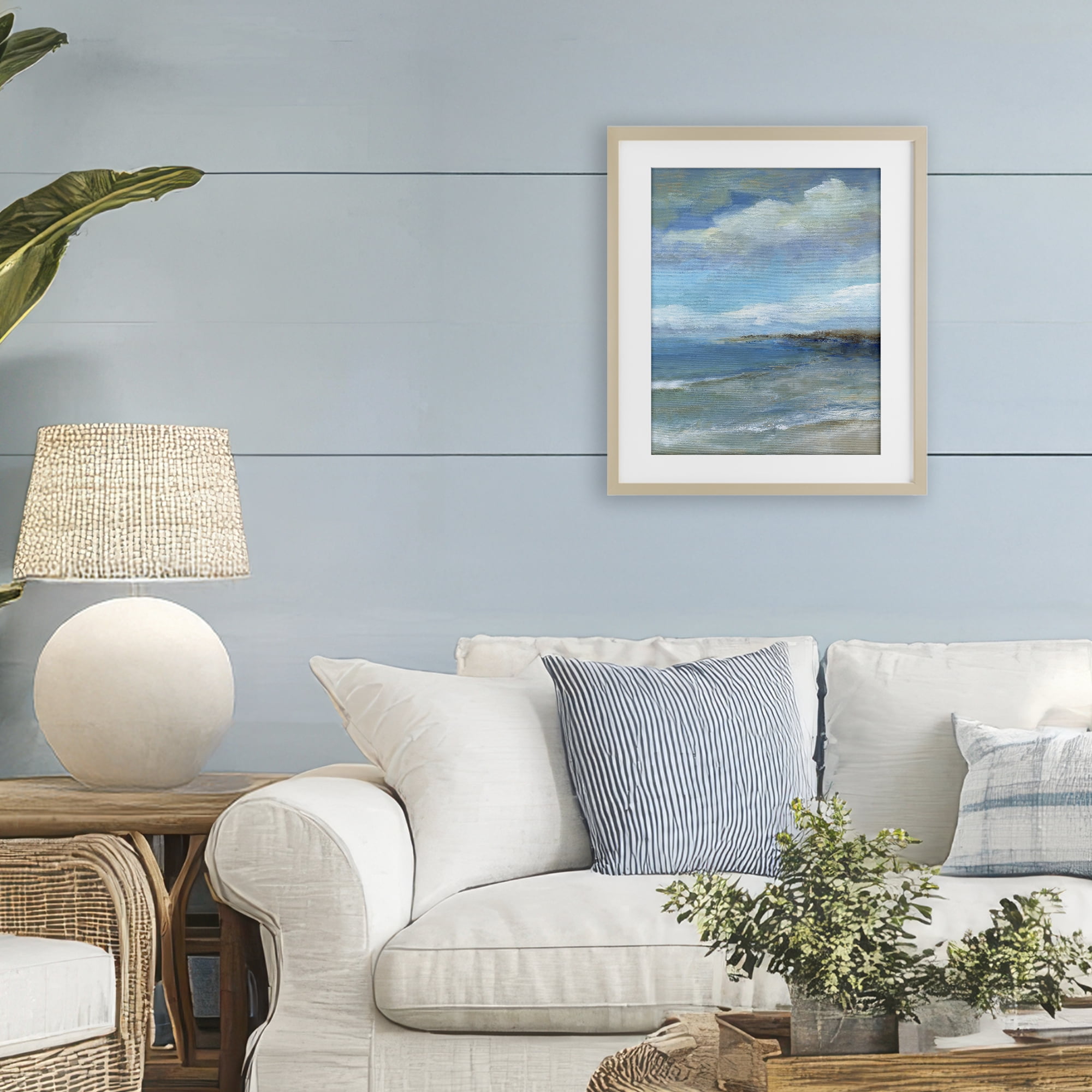 Stupell Industries Shore's Calm Breeze Birch Framed Print Under Glass, design by Carol Robinson