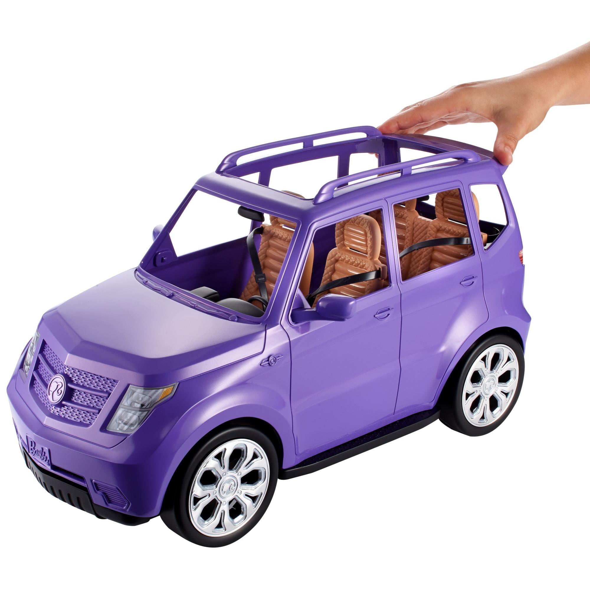 Машина для кукол купить. Barbie внедорожник (dvx58). Куклы Барби машина внедорожник. Джип Барби фиолетовый. Машина для Барби четырехместная внедорожник.