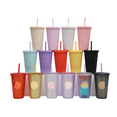 thumbnail image 2 of 16oz Large Capacity Portable Straw Cup, Beverage Juice Cup, Creative Durian Texture, Food-Grade PP Material, BPA Free, Fashionable, Multicolor Options, 2 of 17