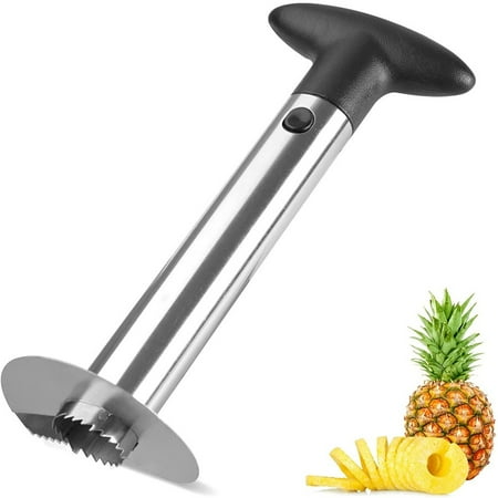 

Kunpeng Stainless Steel Metal Pineapple Corer Slicer Cutter Black
