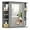Grey, variant on RONG-3 Bathroom Medicine Cabinet with Mirror, Wall Mounted Home Storage with Door & 6 Open Shelves, Adjustable Shelves, Mirrored Bathroom Wall Cabinet ，Coffee