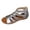Silver, variant on Women's Sandals Gladiator Strappy Flat Ankle Boots Comfortable Beach Wide Width Open Toe Breathable Shoes for Dressy Summer Brown Size 7.5