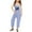 Bleu Clair, variante sur Barboteuse d'Automne pour Bébé Fille Vêtements pour Filles Barboteuse d'Été pour Filles à Imprimé Col en V Sans Manches Coupe Ample Combinaison Décontractée avec Poches pour Adolescentes et Jeunes Légères et Confortables