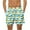 White Striped, variant on Men's Board Shorts, Casual Elastic Waist Drawstring Beach Shorts Novelty Pineapple Print Summer Swim Trunks Quick Dry Bathing Suits