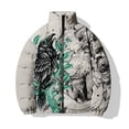 thumbnail image 2 of Ropa de algodón de moda para hombre Chaquetas con estampado de pájaros personalizadas para hombre Abrigos de hombre modernos y cómodos Abrigos de invierno para hombre Parkas, 2 of 5