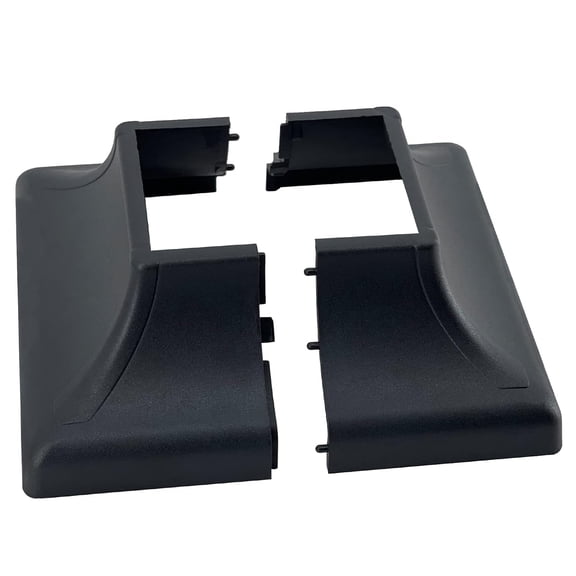 Interlocking Post Cover Skirt Shoe for 2X2 Inch Post with 4.5X4.5 Inches Base Mounting Plate - Fast Install on Feet of Porch, Stair Handrail, Railing, Fence (1-Pack, Black)