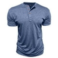 thumbnail image 3 of Men's Casual Henley Shirts Classic Slim Button Short Sleeve Pullover Solid Gym Workout Athletic T-Shirt, 3 of 7
